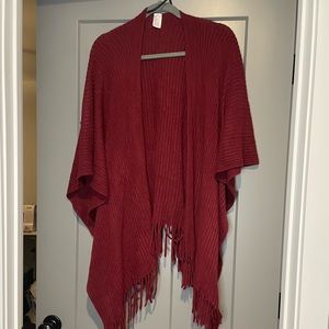 Maroon flowy cardigan